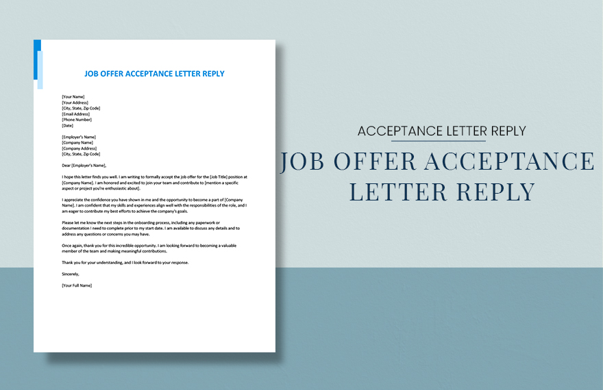 How to Accept a Job Opportunity Email
