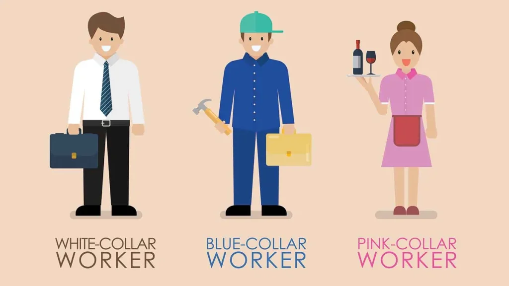 Pink Collar vs White Collar vs Blue Collar