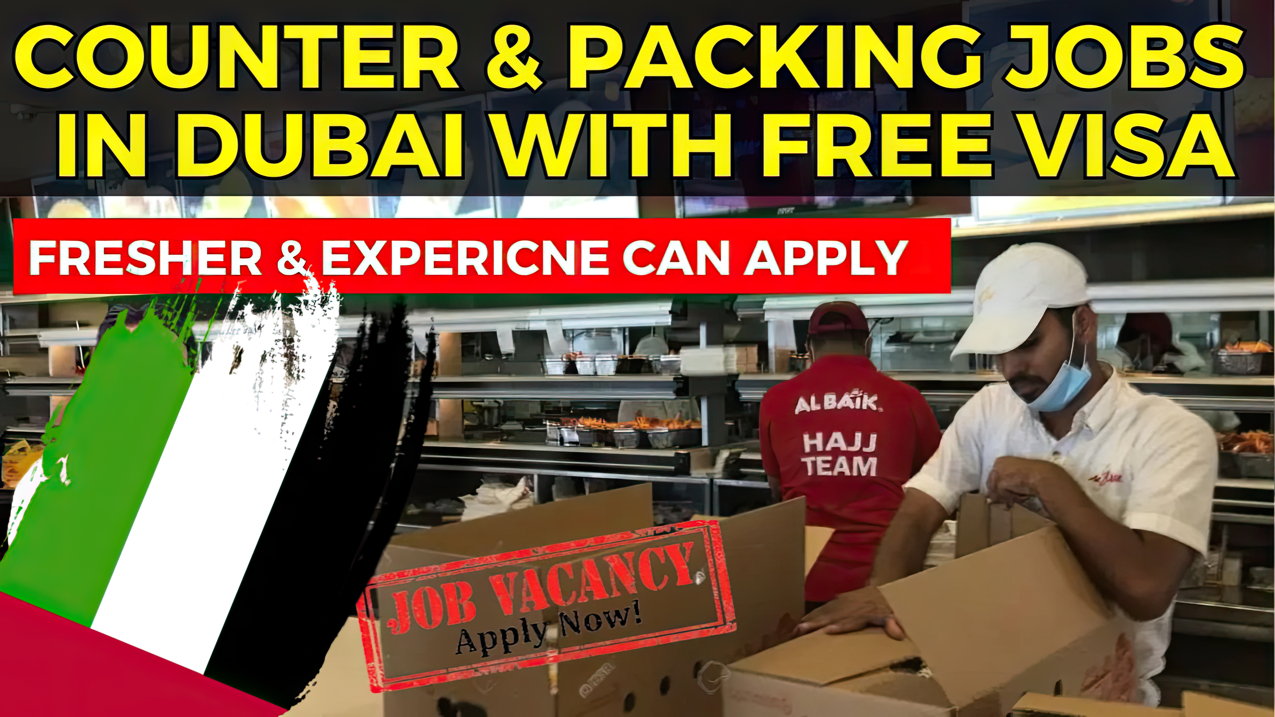 Counter and Packaging Worker Jobs in Dubai Free Visa Sponsorship