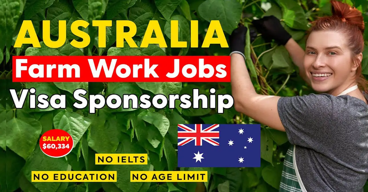 Farm Work Jobs in Australia with No IELTS, No Education, and No Age Limit